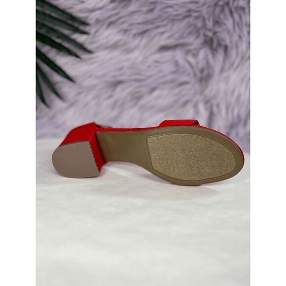 Sugar Women's Noelle Low Dress Sandals - Red 10M - Picture 4 of 7
